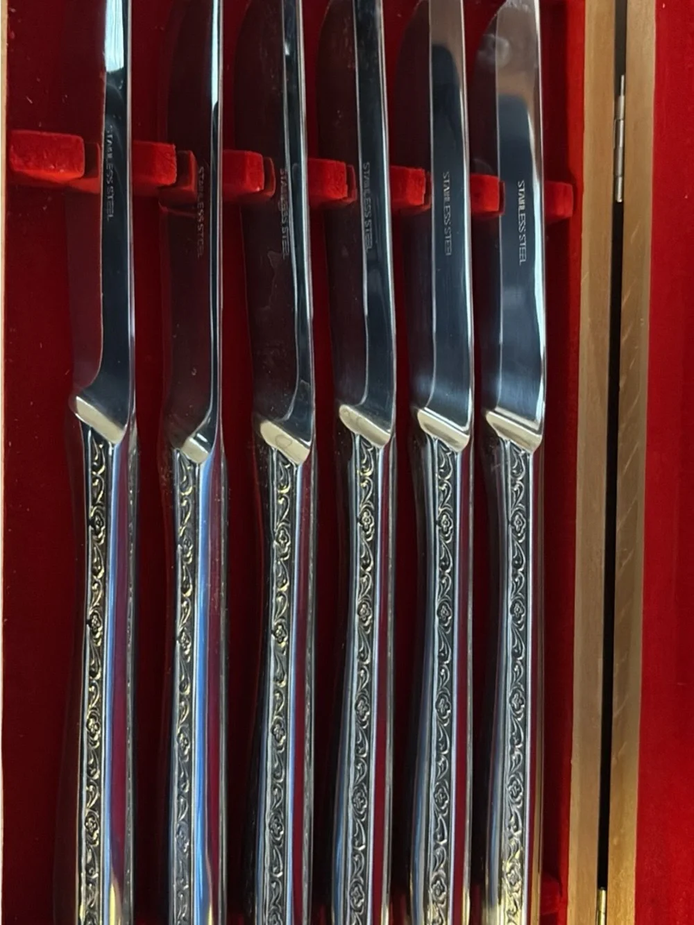 Stainless Steel Decorative Accent Steak Knives - Silver